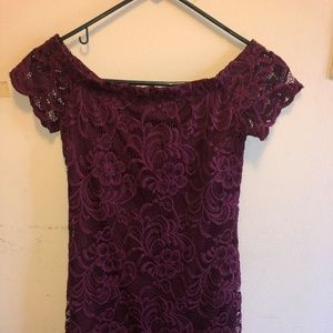 lace floral print dress